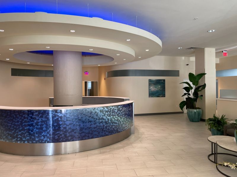 Reception area at CMR